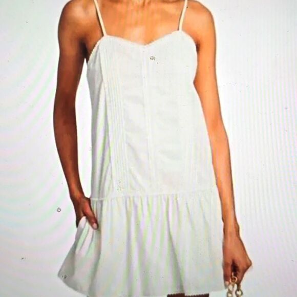 JOIE Dress White, Drop Waist Spaghetti Strap Size S - Picture 1 of 9